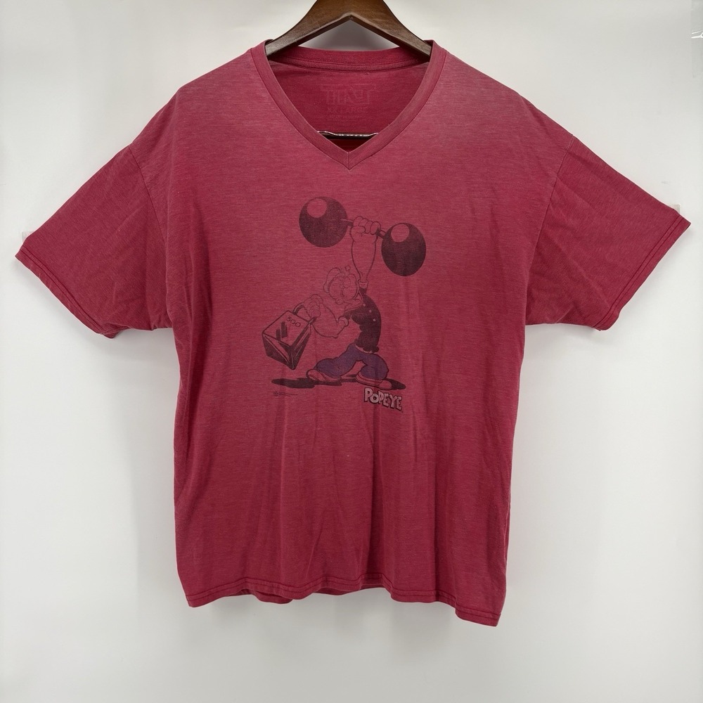 TNT Popeye The Sailor Man T-Shirt Red Size XXL